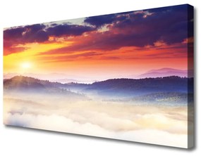 Obraz Canvas Hora slnko krajina 125x50 cm