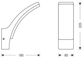 Ecolite ZLM7002/PIR-CR- LED Vonkajšie svietidlo so senzorom RITA LED/12W/230V IP65