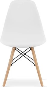 Jedálenská zostava TODI 80cm okrúhly stolový set biely a 2 stoličky OSAKA biele + 2 stoličky OSAKA biele ZADARMO