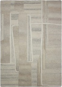Sivobéžový ručne tkaný vlnený koberec 140x200 cm Lira – Flair Rugs