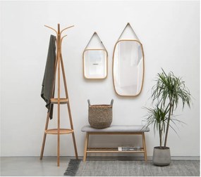 Nástenné zrkadlo v bambusovom ráme PT LIVING Idylic, dĺžka 74 cm