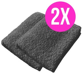 2x froté uterák Homa RIAN DARK GREY 30x50 cm