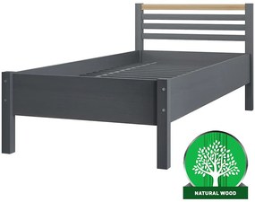 Posteľ Oskar 90x200 Šedá