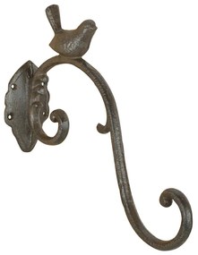 Liatinový držiak na kvetináč Vintage, 6,5x24 cm, hnedá