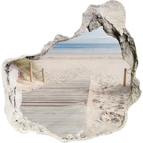 Nálepka 3D diera na stenu Pláž nd-p-74072546