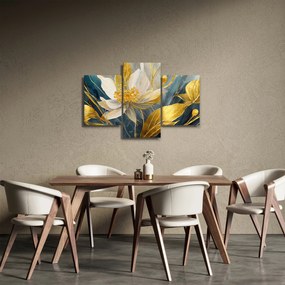 Obraz - Maľba zlatých kvetov (90x60 cm)