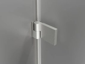 Mexen Lunar-B, výklopný sprchový kút ľavý 75 x 70 cm, 8mm číre sklo, oceľový profil, 832-075-070-97-00-L