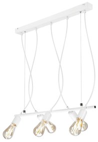 Luster na lanku TARO 5xE27/60W/230V biela