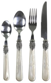 4-dielna starožitné champagne sada príboru Linas - 23cm