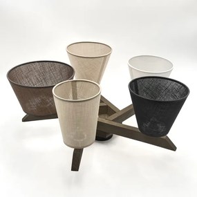 Brilagi - LED  Prisadený luster ANTHONY 5xE14/40W/230V dub orech