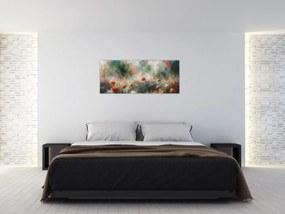 Obraz – Abstrakcia poľa s makmi (120x50 cm)