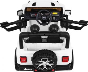 Ramiz Jeep Wrangler Rubicon na batérie pre deti biely + diaľkové ovládanie