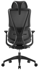 Kancelárska ergonomická stolička KLEM — sieť, tmavo sivá, nosnosť 130 kg