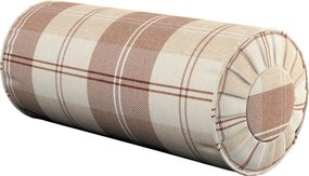 Valcový vankúš so záhybmi farba produktu béžová látka zapletaná, vzorované