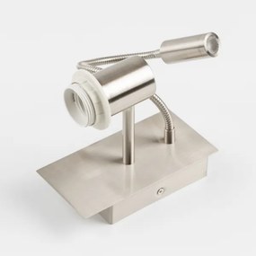 Brilagi-LED Nástenná lampa NUBILA 1xE27/25W/230V+LED/3W chróm/pompej.červená