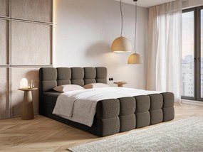 Manželská kontinentálna posteľ 160 cm Cirsten 160C (s roštom a matracom) (s úl. priestorom) (béžová). Vlastná spoľahlivá doprava až k Vám domov. 1100157