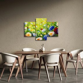 Obraz rozkvitnutej lúky, olejomaľba (90x60 cm)