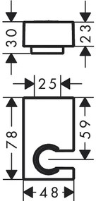Hansgrohe Hansgrohe, držiak sprchy Porter E, leštený vzhľad zlata, HAN-28387990