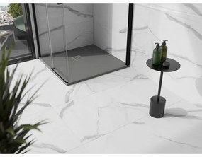 Mexen Stone+, štvorcová vanička z minerálneho kompozitu 80 x 80 cm, šedá-betónová, 44618080