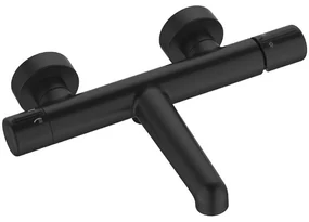 Laveo Pretto, nástenná vaňová batéria 150mm, čierna matná, LAV-BAO_710D