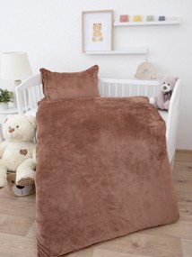 Obliečky mikroplyš do postieľky Exclusive – Laura mocha mousse 100 × 135 cm, 40 x 60 cm
