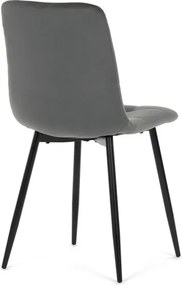 Jedálenská stolička zamatová, sivá CT-281 GREY4
