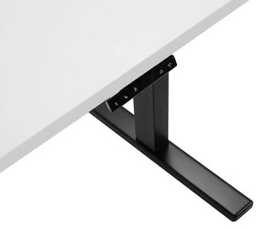 Elektricky nastaviteľný písací stôl 130 x 72 cm bielo-čierny DESTIN II Beliani