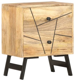 Nočný stolík 40x30x50 cm masívne mangovníkové drevo 285875
