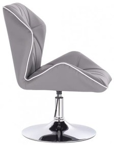 LuxuryForm DESIGN Stolička MILANO MAX na striebornom tanieri - šedá