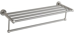 Mexen Remo, polica s vešiakom na uteráky, brúsená oceľ, 7050720-97
