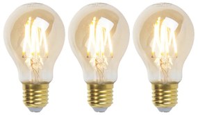 Sada 3 stmievateľných LED žiaroviek E27 Goldline 5W 380lm 2200K