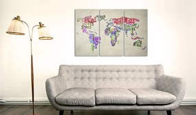 Artgeist Obraz na korku - Colorful Countries [Cork Map] Veľkosť: 90x60