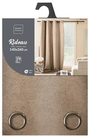 Svetlohnedý záves z materiálu buklé 140x260 cm Winona – douceur d'intérieur