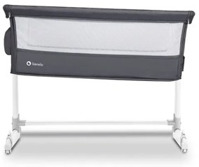 Lionelo - Cestovná postieľka THEO tmavosivá