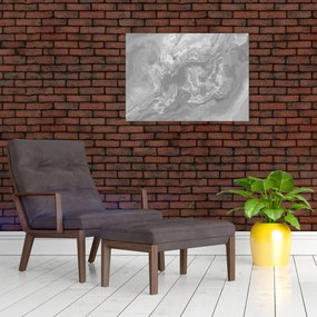 Sklenený obraz - Mramor v čiernobielej (70x50 cm)