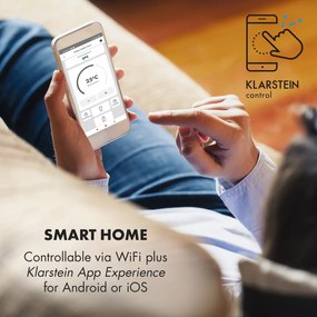 Klarstein Hot Spot Crystal Spotless Smart, infračervený ohrievač, 750 W, aplikácia, čierny