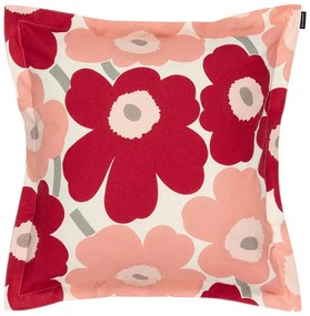 Obliečka na vankúš Pieni Unikko 50x50, červeno-ružová