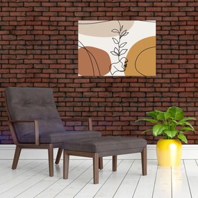 Sklenený obraz - Boho Shapes (70x50 cm)