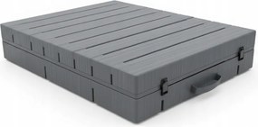 Robustné záhradné ležadlo k bazénu a na terasu - sivé