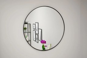 Dekorstudio Okrúhle zrkadlo s čiernym rámom 70cm
