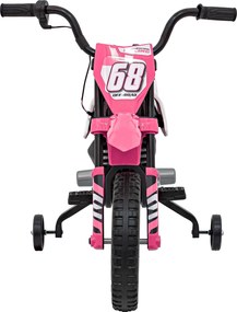 Ramiz Detská batériová motorka PANTONE 361C ružová + audio panel + pomalý štart + EVA kolesá
