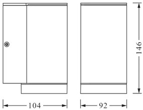 Ledvance - Vonkajšie nástenné svietidlo BEAM 1xGU10/35W/230V IP44