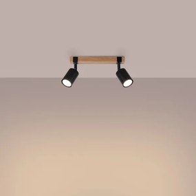 Sollux SL.1344 - Bodové svietidlo FAGER 2xGU10/10W/230V čierna