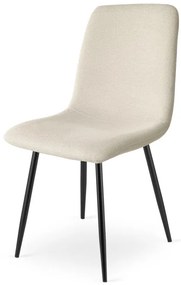 Set dvoch jedálenských stoličiek RIFT béžové / čierne nohy (2 ks)
