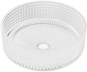 Mexen Lira, sklenené umývadlo na dosku, 37 x 37 cm, číra, 24053700