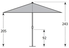 Doppler Slnečník Gastro Magic Junior 200x200 Alu Wood