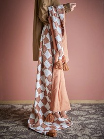 Bloomingville Bavlnený prehoz Chola Brown 130 × 150 cm