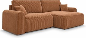 Rozkladacia obojstranná sedacia súprava do L NORDEN TILIA 250x140 cm, terakotová