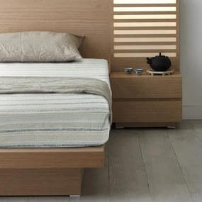 Posteľná plachta z makosaténu - modré pruhy Šírka: 140 cm | Dĺžka: 200 cm
