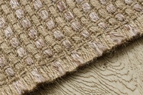 Koberec JUTE 3652 so strapcami, tmavobéžový